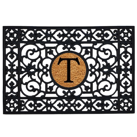 Calloway Mills Monogram Insert Door Mat, Black, Natural, 24 in W x 36 in L 160012436T
